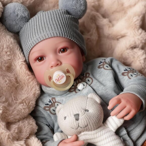 🆕Kids Realistic Reborn Baby Boy 20 Inch Newborn with Soft Cloth Body Baby Doll - Picture 2 of 9